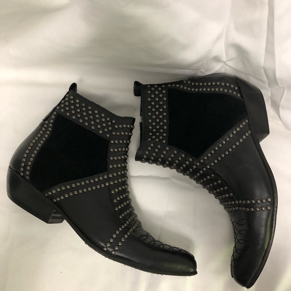 Anine Bing Studded Charlie Boot Size 36/6 Black - Picture 5 of 9